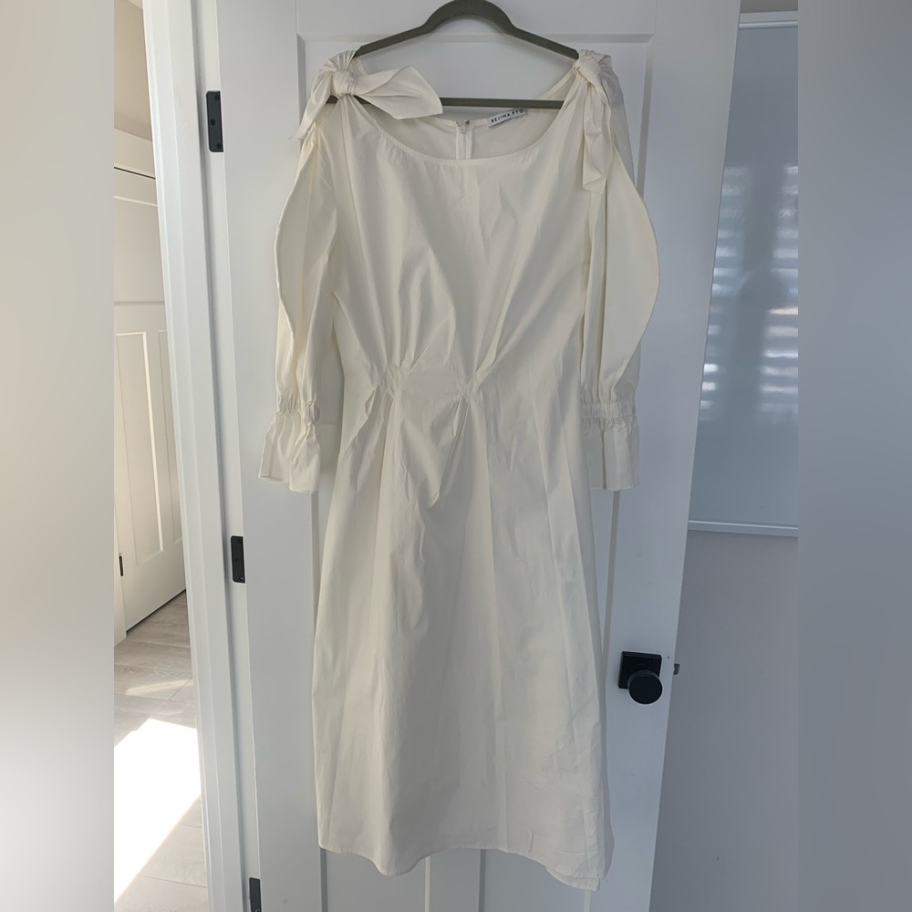 Rejina Pyo Cream Long Sleeve Dress